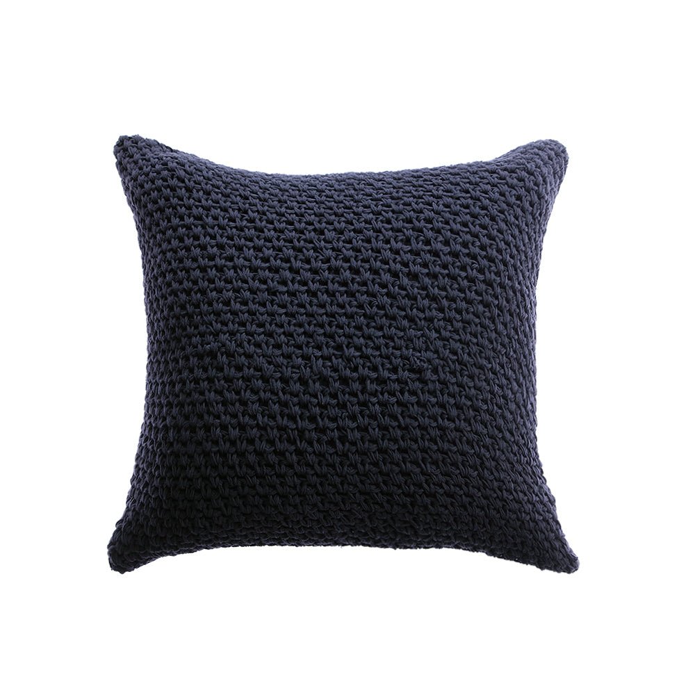 Cotton Knit Textured Throw Pillow