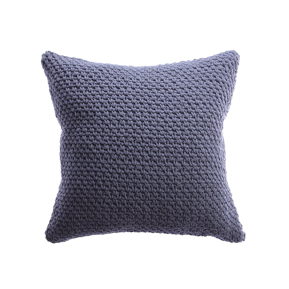 Cotton Knit Textured Throw Pillow - Image 3