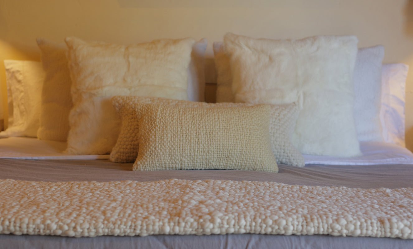 Rabbit Fur Plush Accent Pillow - Image 9