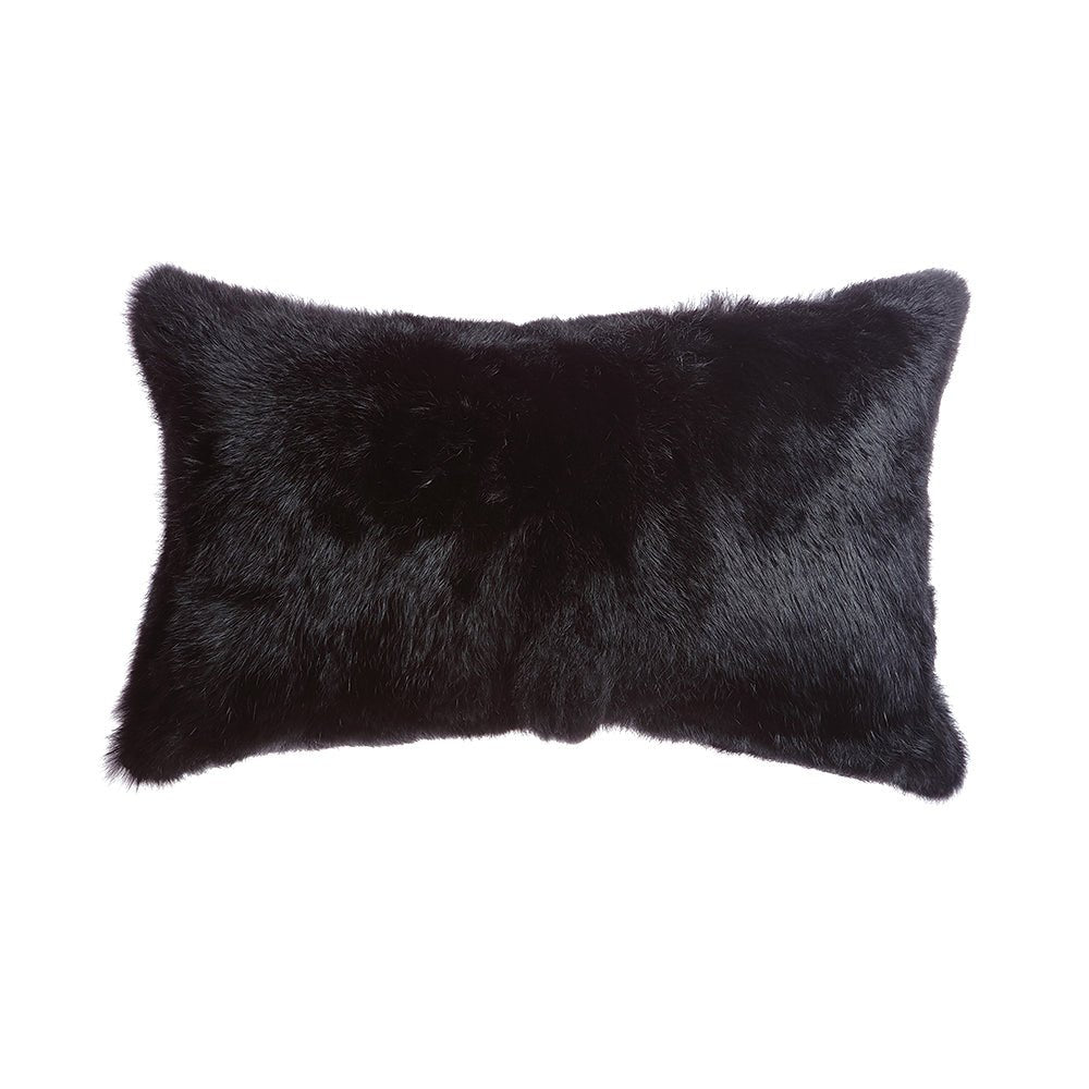 Rabbit Fur Plush Accent Pillow - Image 5