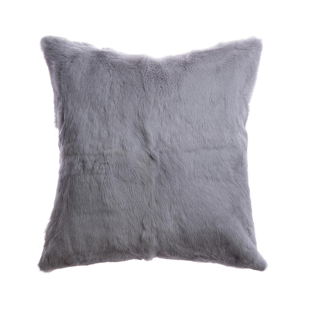 Rabbit Fur Plush Accent Pillow - Image 2