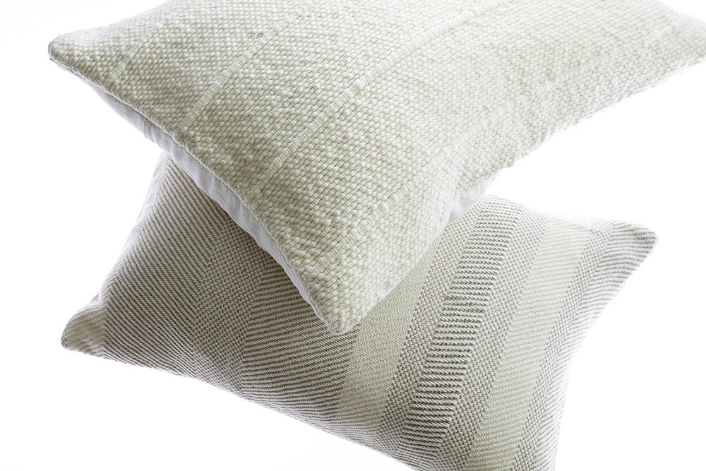 Thin Stripe Wool Lumbar Pillow