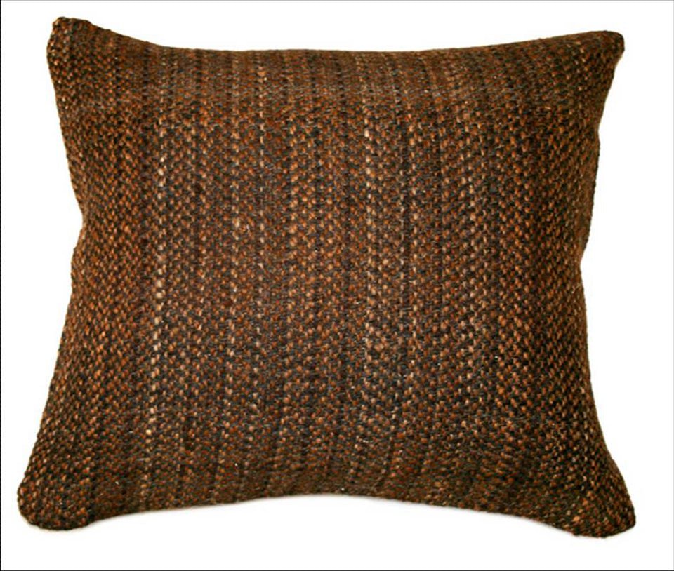 Natural Tweed Wool Accent Pillow