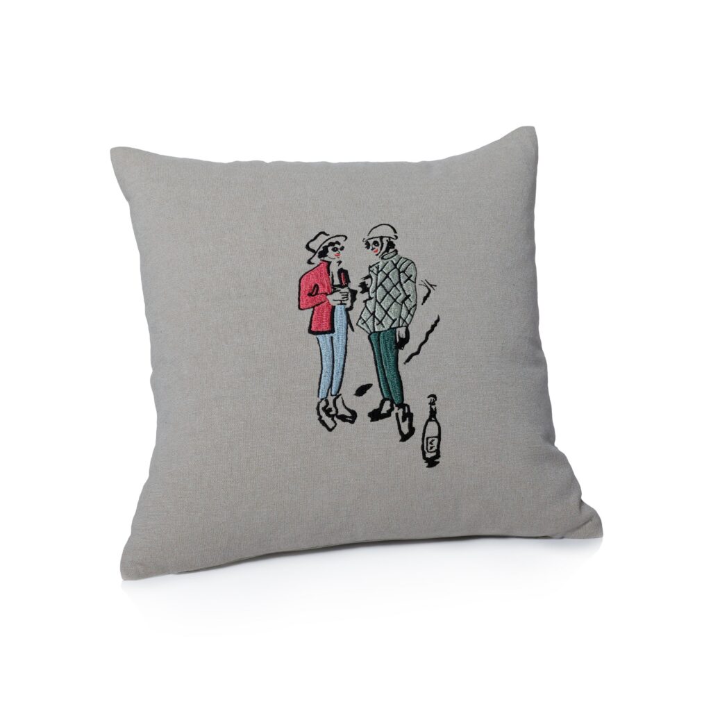 Apres Ski Cotton Chambray Throw Pillow