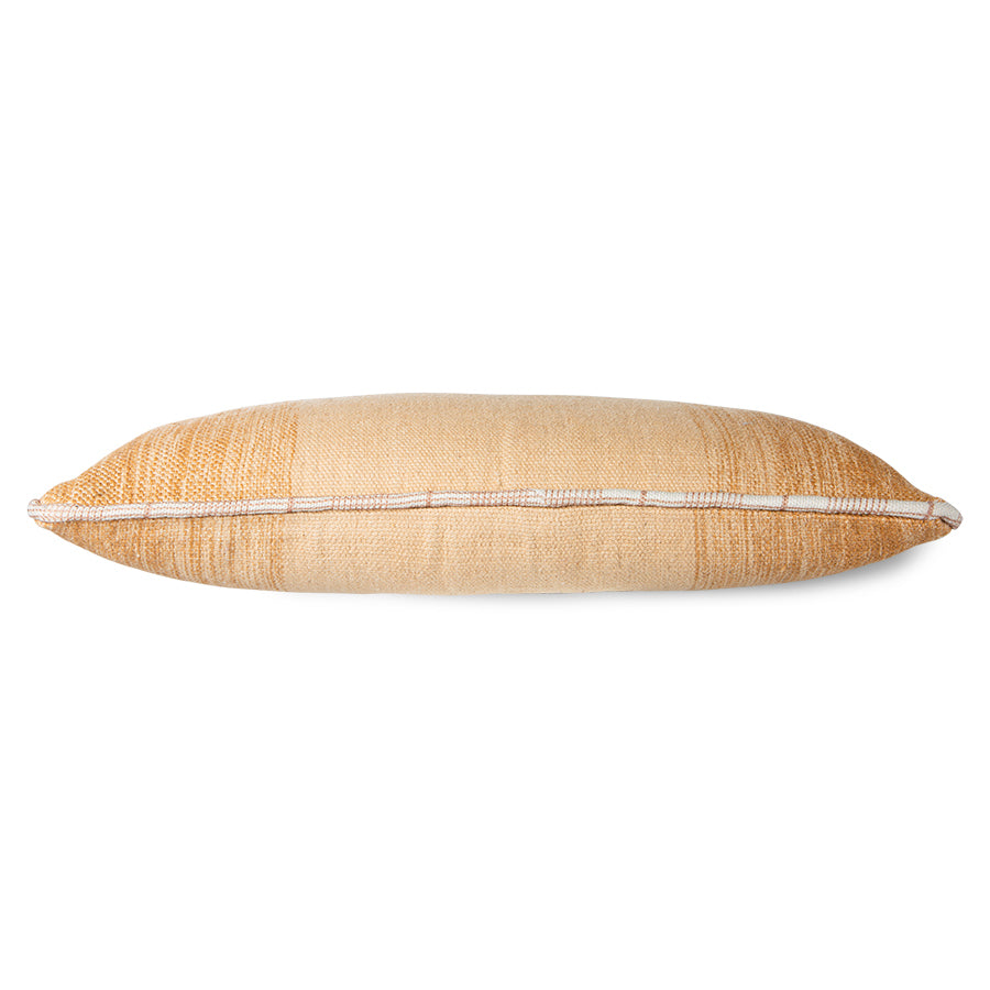 Hand woven wool lumbar pillow - Natural - Image 2