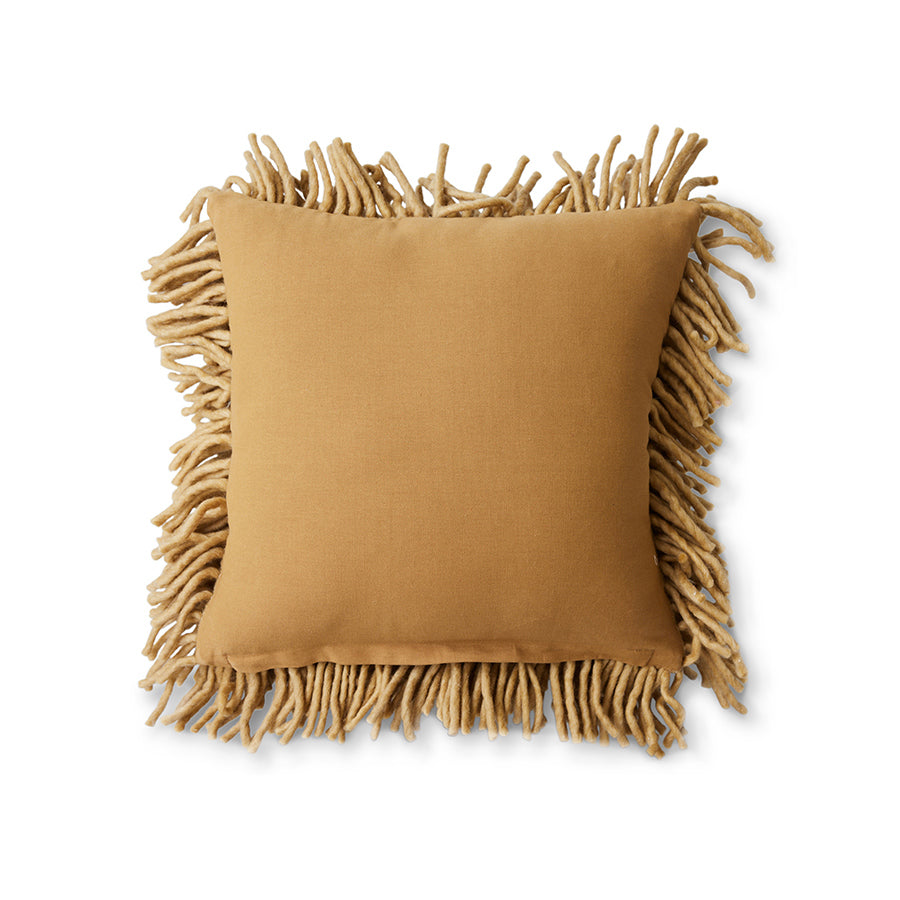 Rugged woolen pillow - olive - Image 2